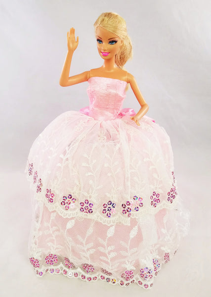 pink barbie dress Flower Sequine Pink Tulle Barbie Dress – Enjoy Life with Psoriasis