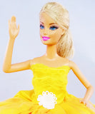 Layered Lace Yellow Barbie Dress