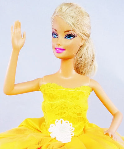 Layered Lace Yellow Barbie Dress – Enjoy Life with Psoriasis Layered Lace Yellow Barbie Dress – Enjoy Life with Psoriasis
