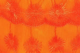 Flower Embroidered Layered Orange Barbie Dress