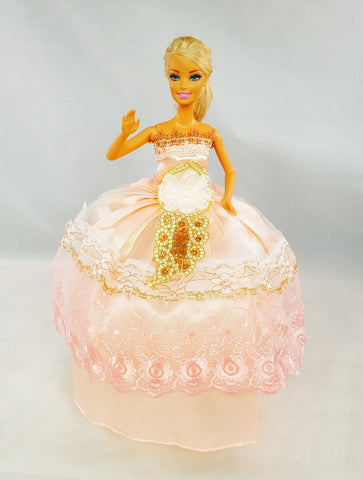 princess peach barbie dress Vintage Peach Blossom Barbie Mattel in Peach Gown ~ New In Box NRFB