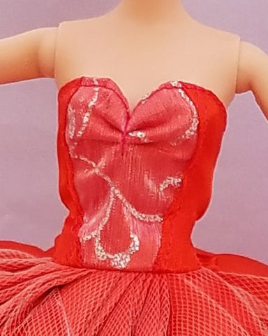 Red Formal Dress for Barbie Doll