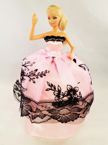 Pink and Velvety Black Dress for Barbie Doll Enjoy Life with Psoriasis Pink and Velvety Black Dress for Barbie Doll Enjoy Life with Psoriasis