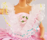 Pink Colorful Ruffled Barbie Dress
