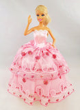 Flower Sequine Magenta and Pink Tulle Barbie Dress