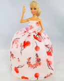 Flowery Soft Pink Fuchsia Barbie Dress