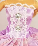 Violet Barbie Dress with Silver Lace