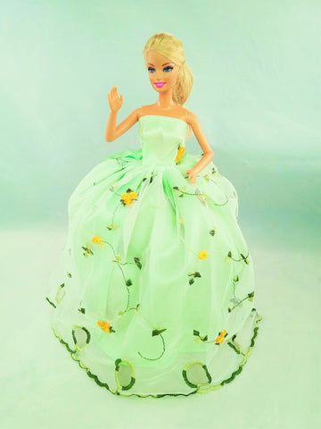 Light Green Flower Embroidered Tulle Barbie Dress Enjoy Life with Psoriasis Light Green Flower Embroidered Tulle Barbie Dress Enjoy Life with Psoriasis